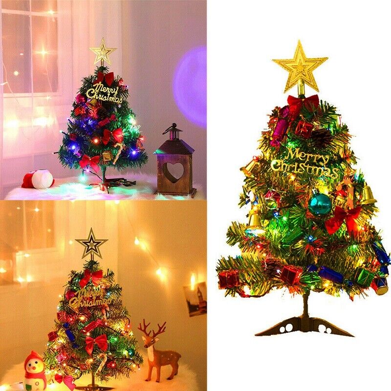 Small Mini Christmas Tree W  LED Lights Ornament