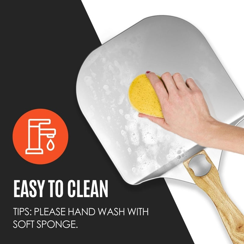 Pizza Peel Oven Aluminium Foldable Wood Handle And Pizza Paddle 12 Inch